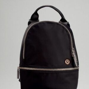Lululemon Athletica Black Backpack with Silver Accents - like new